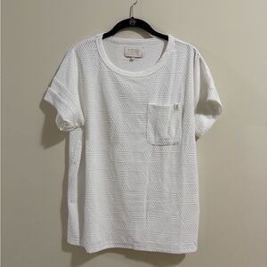 Simply Southern Women PJ Set Size Small Short Sleeve Top and Shorts White Small